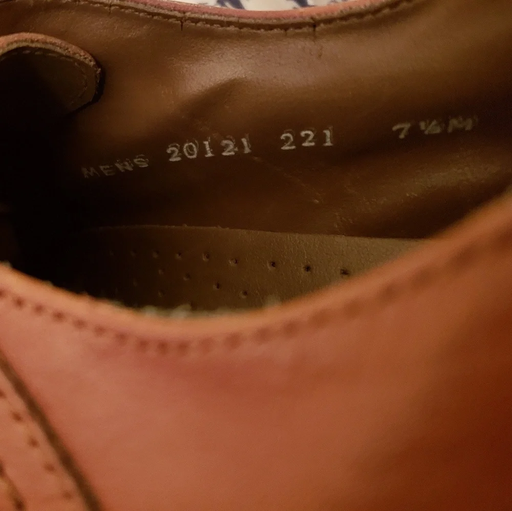 Vintage Stacy Adams Square Leather Oxfords Dress Shoes Men’s Size‎ 7.5